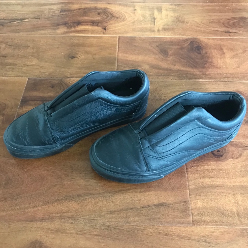 Black slip on Vans